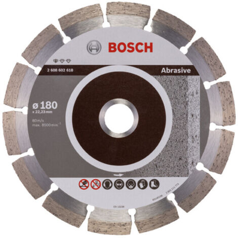Disque à tronçonner diamanté Standard for Abrasive Bosch 180x22,23x2x10 mm 2608602618