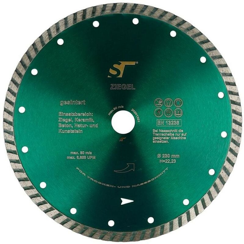 Le Sanitaire - Disque à tronçonner diamanté universel ø 230 mm pour la tuile et la pierre