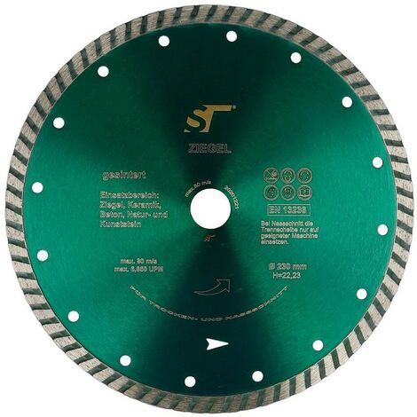 Disque à tronçonner diamanté universel Ø 230 mm pour la tuile et la pierre