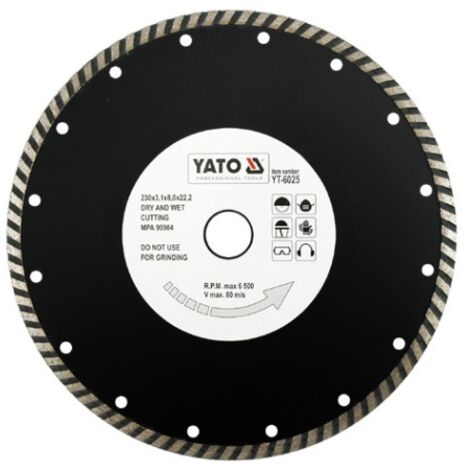 Disque à tronçonner diamanté Yato YT-6025 230x22 2 mm