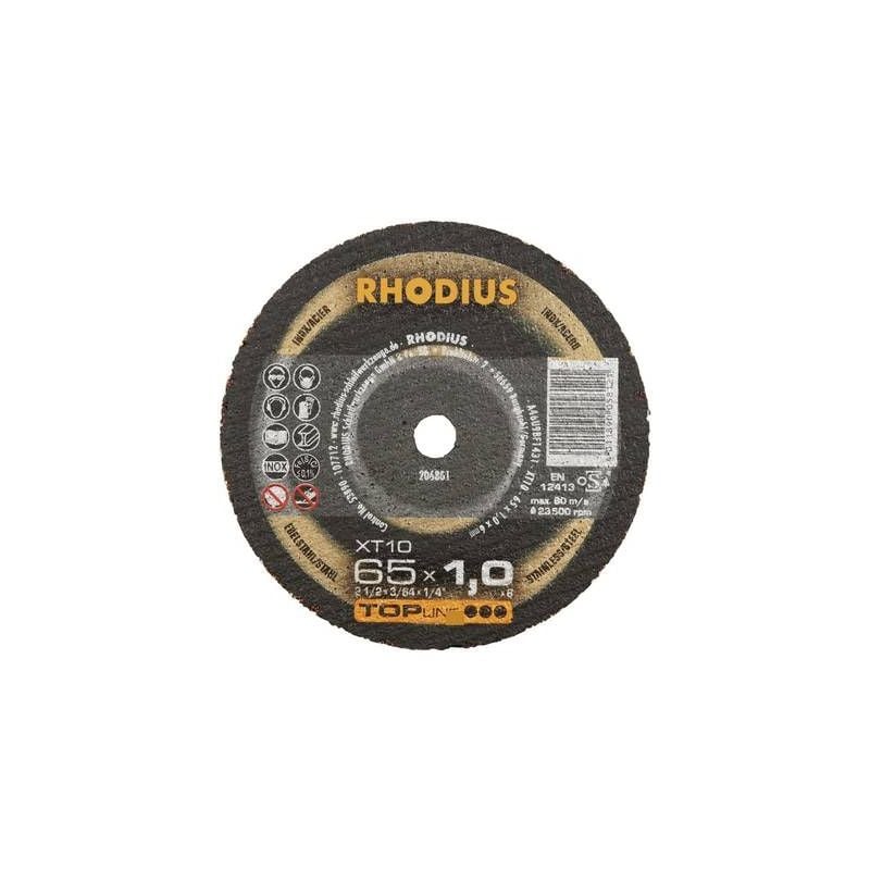 Rhodius - disque à tronçonner droit XT10 mini 206801 65 mm 6 mm 1 pc(s)