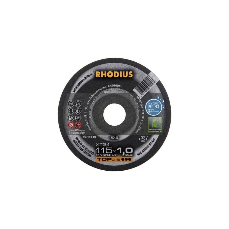 Rhodius - disque à tronçonner droit XT24 210450 115 mm 22.23 mm 1 pc(s)