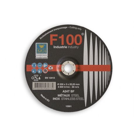 Disque à tronçonner inox 125X2.5X22.23mm F100 MD SEA