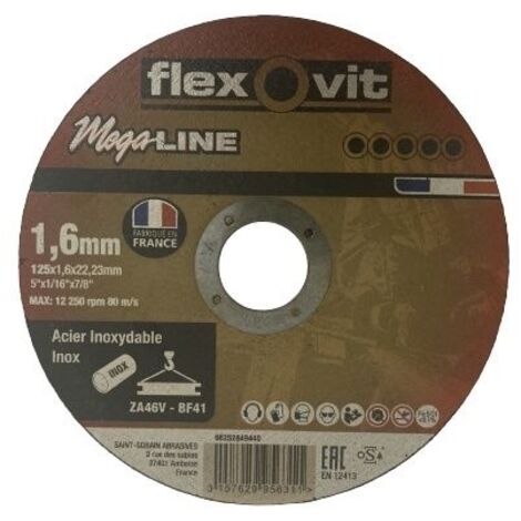 Disque à tronçonner Inox Mega-line 125x1.6 Flexovit
