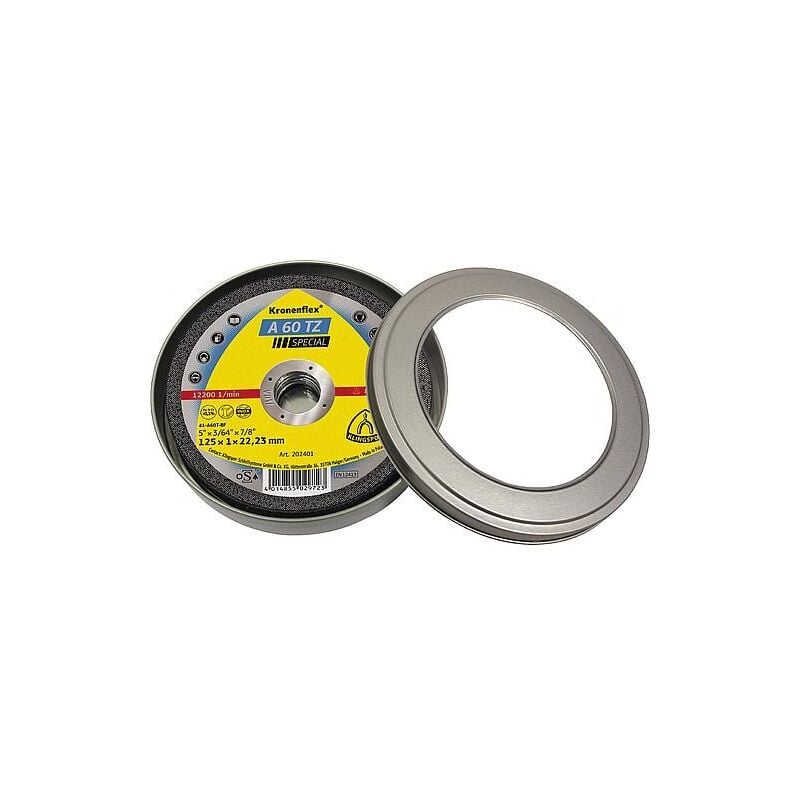 Disque à tronçonner Klingspor A60TZ 125 x 1 mm, conditionnement 11 pièces en boîte