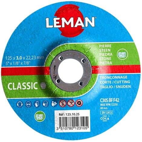 Disque à tronçonner LEMAN CLASSIC 125 mm 125 mm 125 mm