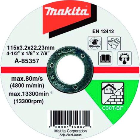 DISQUE A TRONCONNER MAT 115X3 C30T 2G MAKITA A-85357