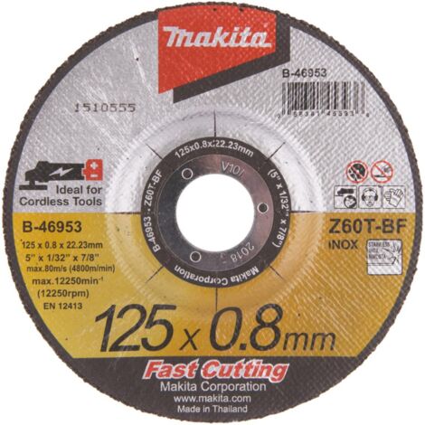 DISQUE A TRONÇONNER METAL DEP 125X0,8X22,23MM Z60T MAKITA B-46953