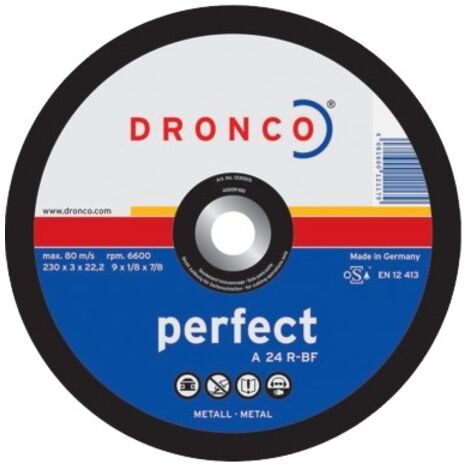Disque à tronçonner métal DRONCO A 24 R 115 x 3 mm (1112015100) EN 12413