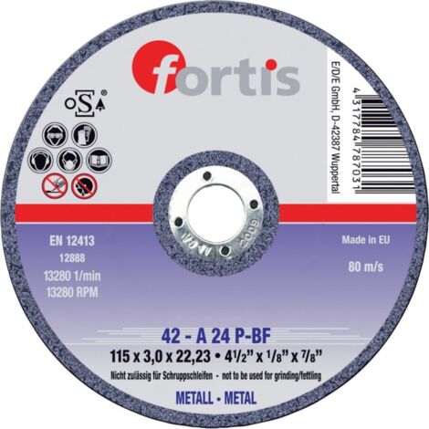 Disque à tronconner métaux 125x2,5mm FORTIS