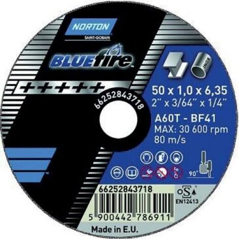 Disque à tronçonner Norton blue fire 76 mm 1 mm épaisseur