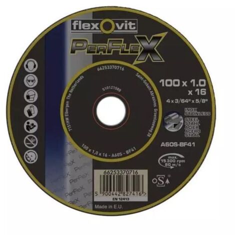 Disque à tronçonner Perflex Metal Inox 125x1 Flexovit