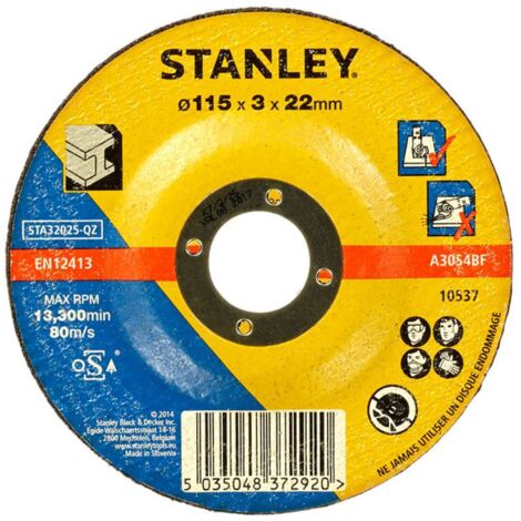 Disque À Tronçonner Pour Métal Stanley STA32025-QZ Ø115mm