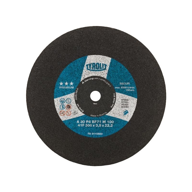 Tyrolit - Meule à tronçonner premium 41 - ø 300 mm - Épaisseur 3.5 mm