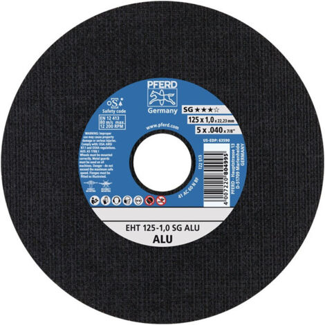 Disque à tronçonner SG ALU D125x2.4 mm contre-coudé aluminium perçage 22.23 mm P (Par 25)