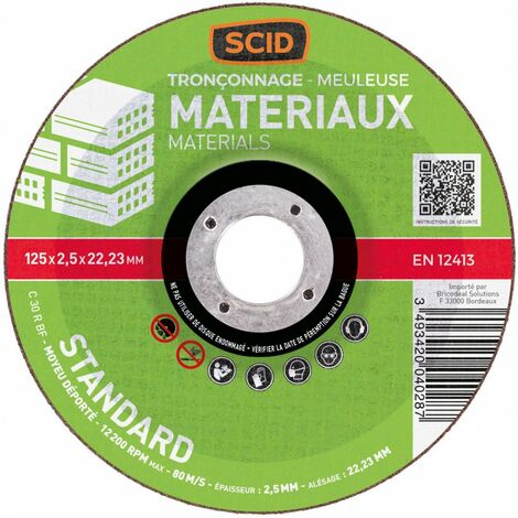 Disque à Tronçonner Standard 125 5 Matériaux