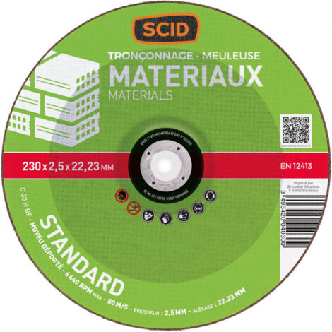 Disque à tronçonner usage courant matériaux  ø (mm) 230