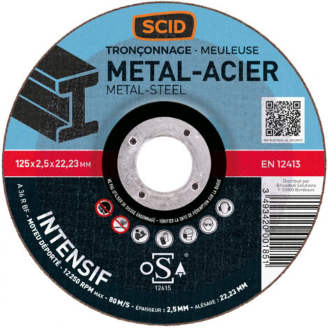 Disque à tronçonner usage fréquent métaux  ø (mm) 125
