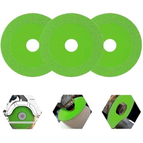 Disque à Tronçonner Verre, 3pcs Disque à Tronçonner Verre Disque à Tronçonner Diamanté Pour La Meuleuse D'Angle Disque à Tronçonner Le Verre Roue Coupes Porcelaine Grès Fin Carreaux Durs Granit Marbre