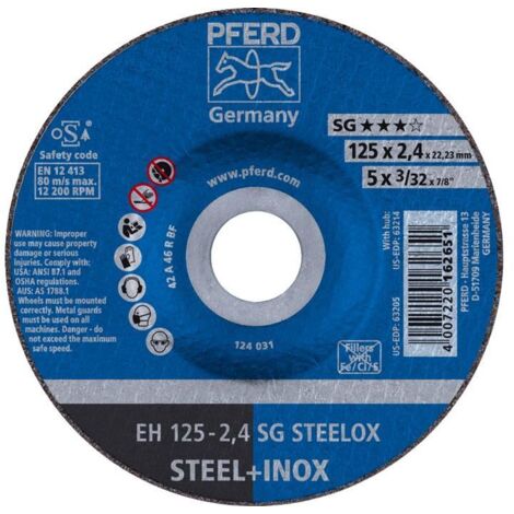 Disque à trononner A46RSG-INOX 125 x 2,4 mm coud