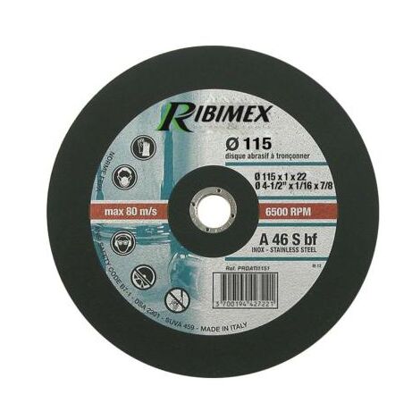 Disque abrasif 115 tronconner inox plat 115x1x22,2