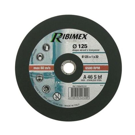 Disque abrasif 125 tronconner inox plat 125x1x22,2