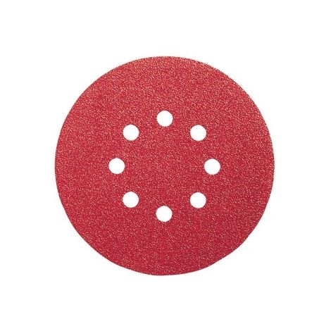 DISQUE ABRASIF Ø 125MM - GRAIN 60, 120, 240 - 8 TROUS - 6 PIÈCES