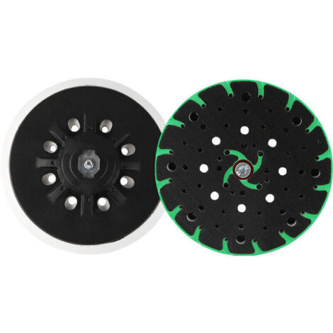 Disque Abrasif 150mm, Plateau de Ponçage Disque Ponceuse 150mm Ponçage de Tampons D'Interface pour Ponceuses Excentriques, Ponceuses Bosch, Boucle Festool, Vert