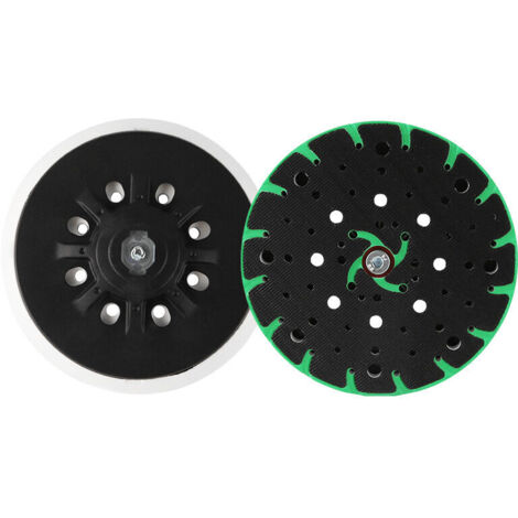 Disque Abrasif 150mm, Plateau de Ponçage Disque Ponceuse 150mm Ponçage de Tampons D'Interface pour Ponceuses Excentriques, Ponceuses Bosch, Boucle Festool, Vert