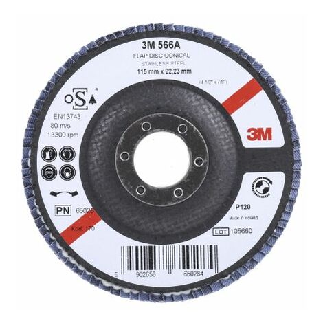 Disque abrasif 3M PN65026 566A, P120, Ø 115mm ( Prix pour 1 )