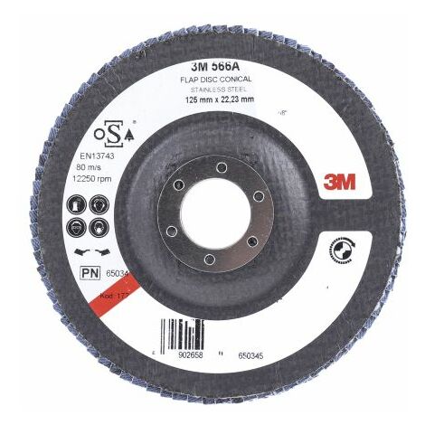 Disque abrasif 3M PN65026 566A, P60, Ø 125mm ( Prix pour 1 )