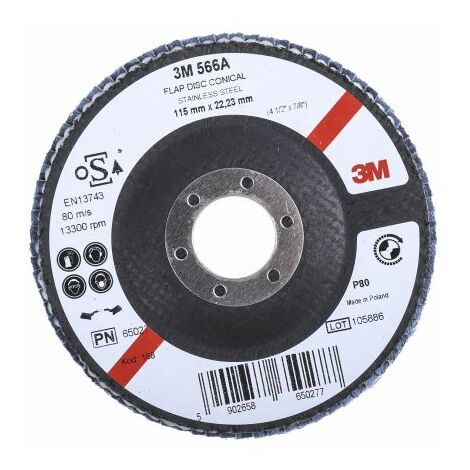 Disque abrasif 3M PN65026 566A, P80, Ø 115mm ( Prix pour 1 )