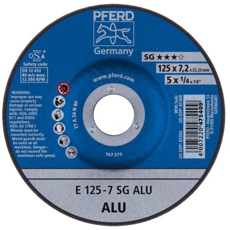 Disque abrasif A24NSG Alu 125x7,2mm gekr. Pferd