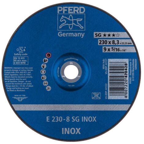 Disque abrasif A30NSG V2A230x8,3mm gekr. Pferd