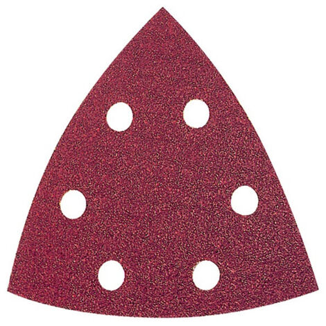 Disque abrasif adhésif 94 x 94 mm granulation 180 pour bois/métal corindon nombre de trous 6