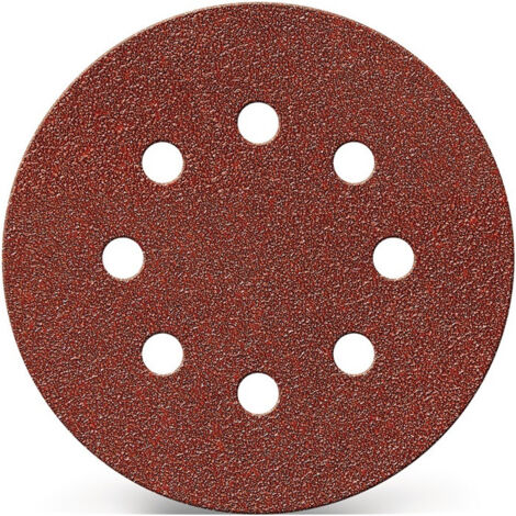 Disque abrasif adhésif GLS 4 115 mm granulation 120 pour bois/métal corindon nombre de trous 8