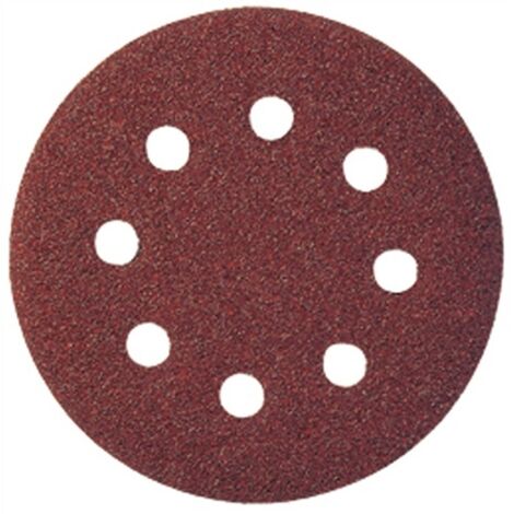 Disque abrasif adhésif GLS 4 115 mm Granulation 80 pour bois / métal corindon Nombre de trous 8