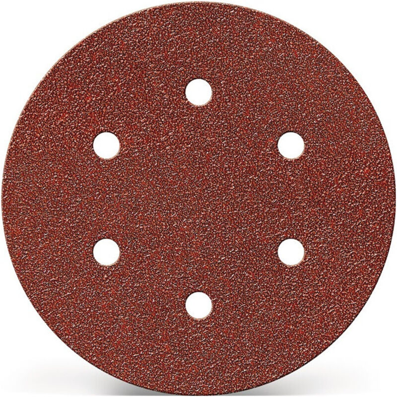 Disque abrasif adhésif gls 3 150mm K.40 pour bois/métal Corindon Nb de trous : 6 (Par 25)