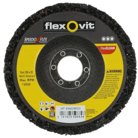 Disque abrasif appliqué Rapid Strip FlexCLEAN - Ø 125 mm - Grain 2 (gros) - FLEXOVIT