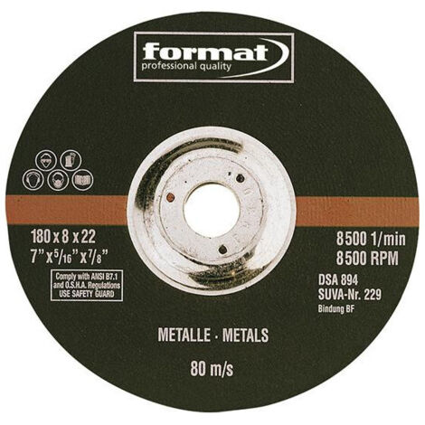 Disque abrasif coudé acier/fonte 230x8mm