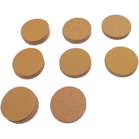 Disque abrasif de 7,6 cm (3 pouces) avec fixation auto-agrippante, grains de 40 à 800, adapté au travail du bois et à la finition automobile.
