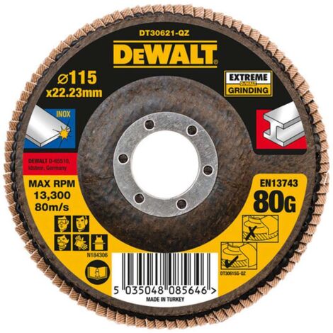 Disque abrasif DeWalt dt30621 115 mm grain 80 inox