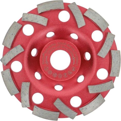 Disque abrasif diamanté 125 mm – Turbo-segmentation pour béton et maçonnerie – Vitesse d'enlèvement élevée – Compatible meuleuses 1000W