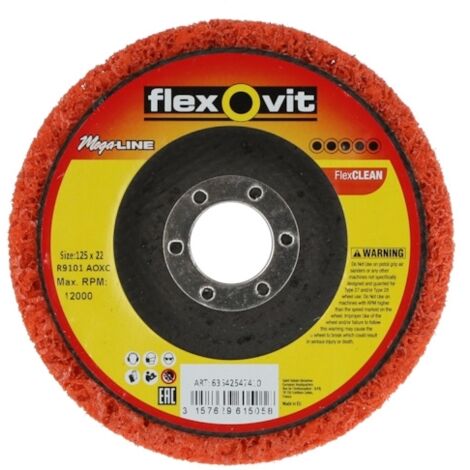 Disque abrasif incorporé Rapid Strip - Ø125 mm - Grain 1 (très gros) - FLEXOVIT
