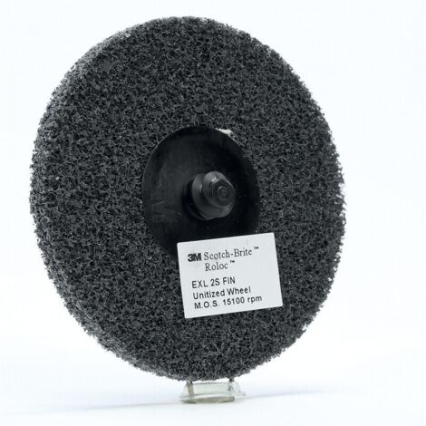 Disque abrasif non tissé compressé 3M™ Roloc™ Scotch-Brite™ XL-DR. 75 x 6 mm. Densité 2. Grain S Fin boîte de 40 - 3M FRANCE
