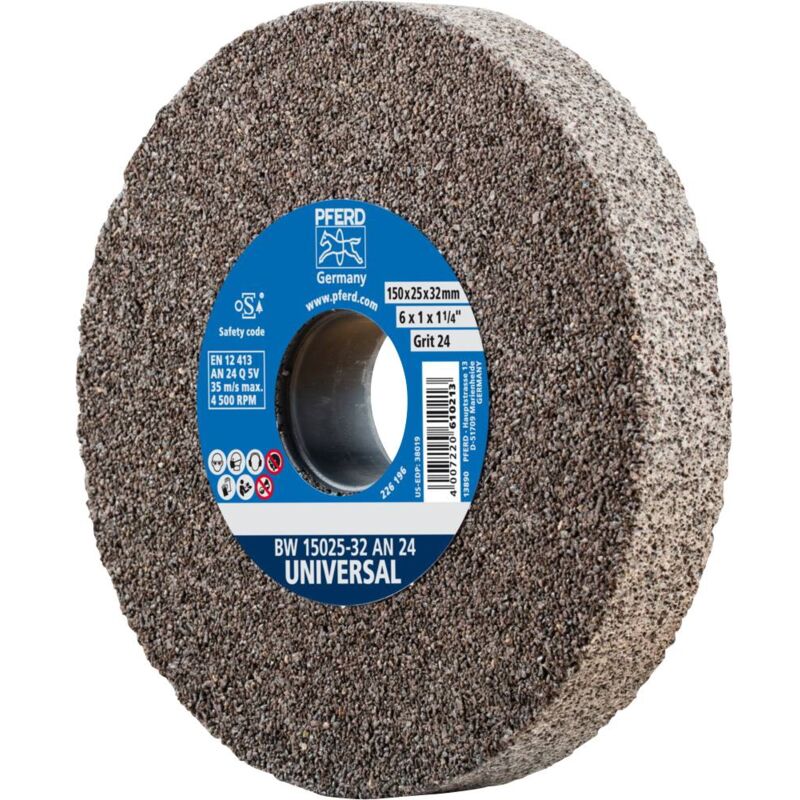 Pferd - 39008426 Meule pour touret Diamètre 150 mm ø de perçage 32 mm acier, acier inoxydable, Fonte 1 pc(s)