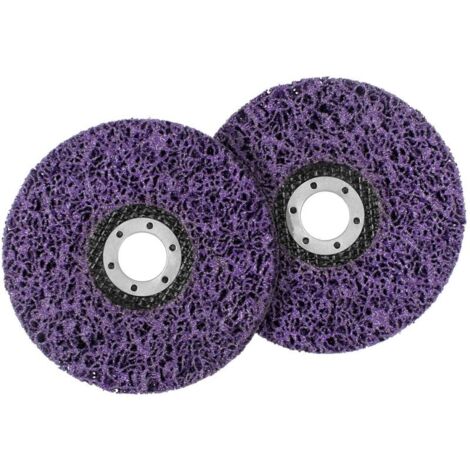Disque Abrasif pour Meuleuse d’Angle 2 Pcs Disque de Nettoyage en Acier Inoxydable 125mm Disque de Nettoyage Abrasif CSD pour Enlever la Rouille de la Peinture Accessoire de Meuleuse d’Angle