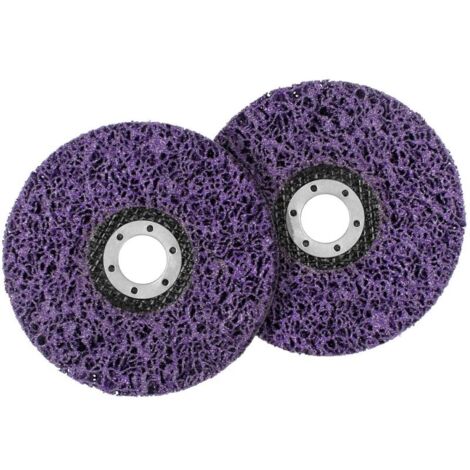 Disque Abrasif pour Meuleuse d’Angle 2 Pcs Disque de Nettoyage en Acier Inoxydable 125mm Disque de Nettoyage Abrasif CSD pour Enlever la Rouille de la Peinture Accessoire de Meuleuse d’Angle