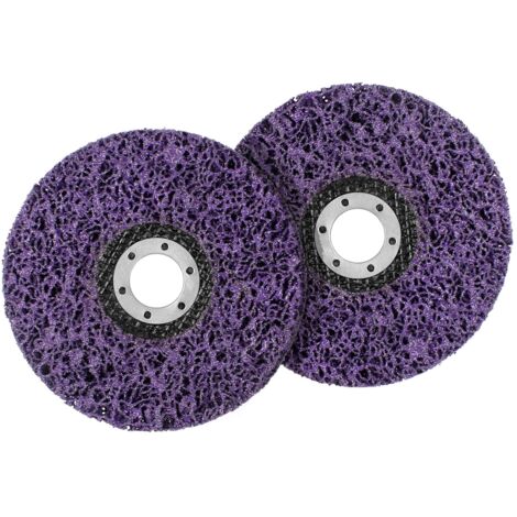 Disque Abrasif pour Meuleuse d’Angle 2 Pcs Disque de Nettoyage en Acier Inoxydable 125mm Disque de Nettoyage Abrasif pour Enlever la Rouille de la Peinture Accessoire de Meuleuse d’Angle GrooFoo