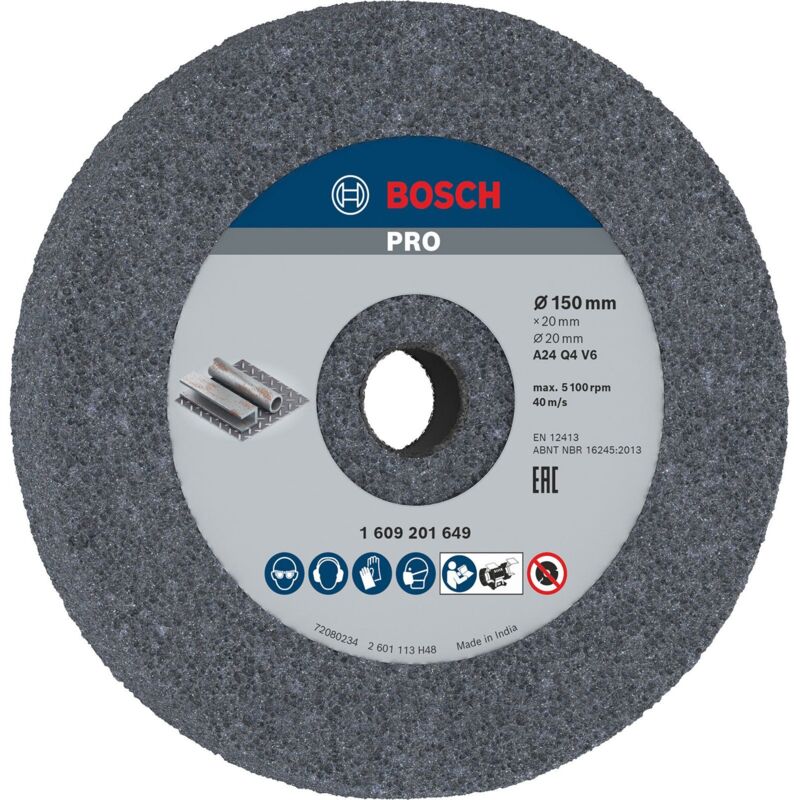 Bosch Disque abrasif pro Steel 150 x 20 x 20 mm G24 1609201649